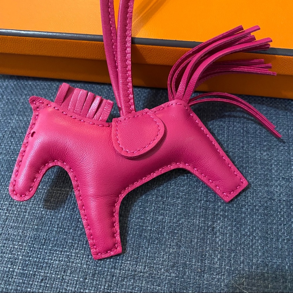 Hermès Milo Lambskin Rodeo Horse Bag Charm PM